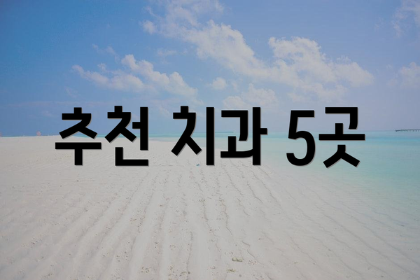 추천 치과 5곳