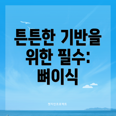 튼튼한 기반을 위한 필수: 뼈이식