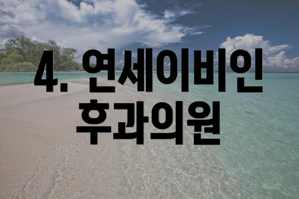 4. 연세이비인후과의원